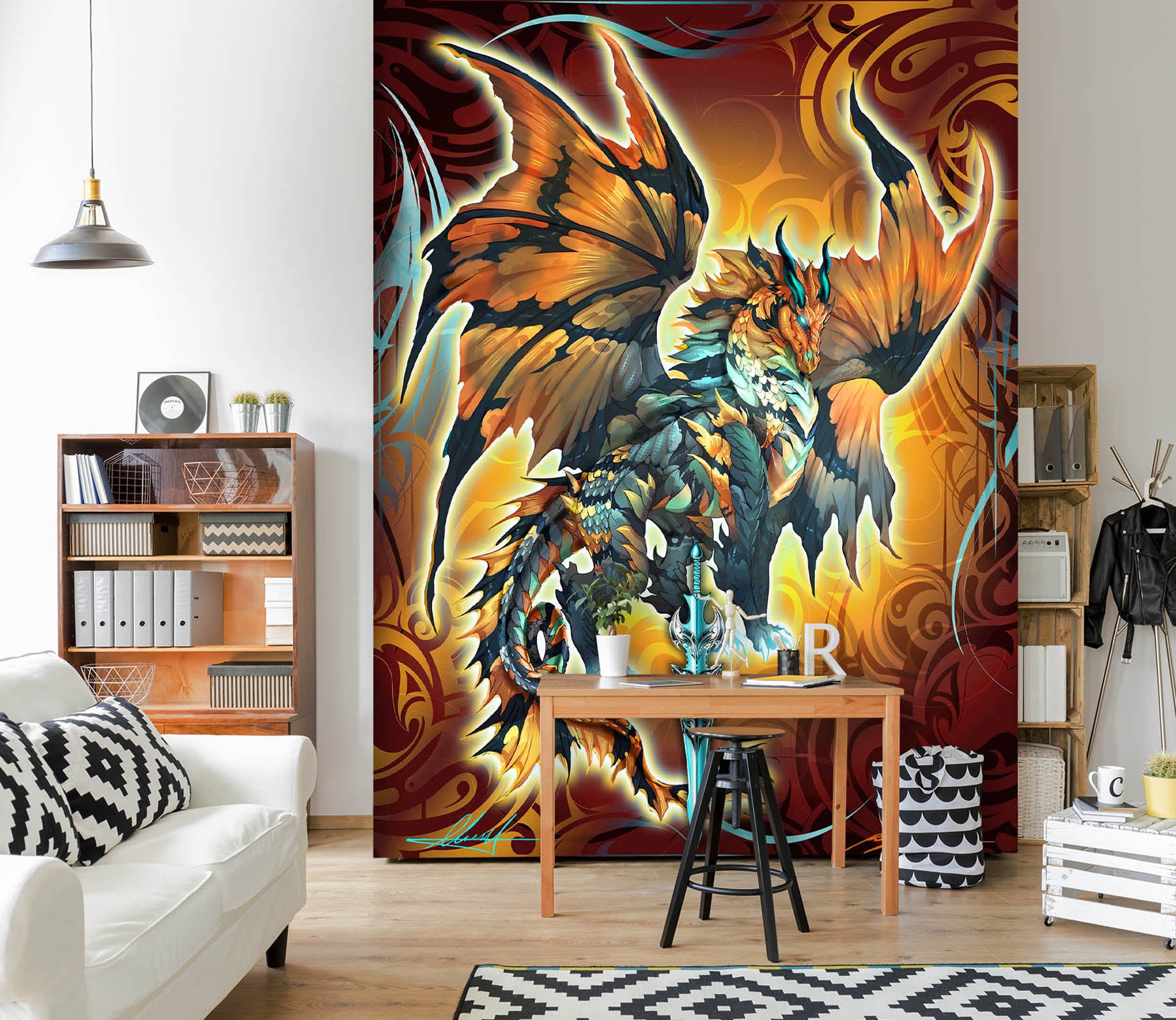 3D Dragon Wings 8136 Ruth Thompson Wall Mural Wall Murals