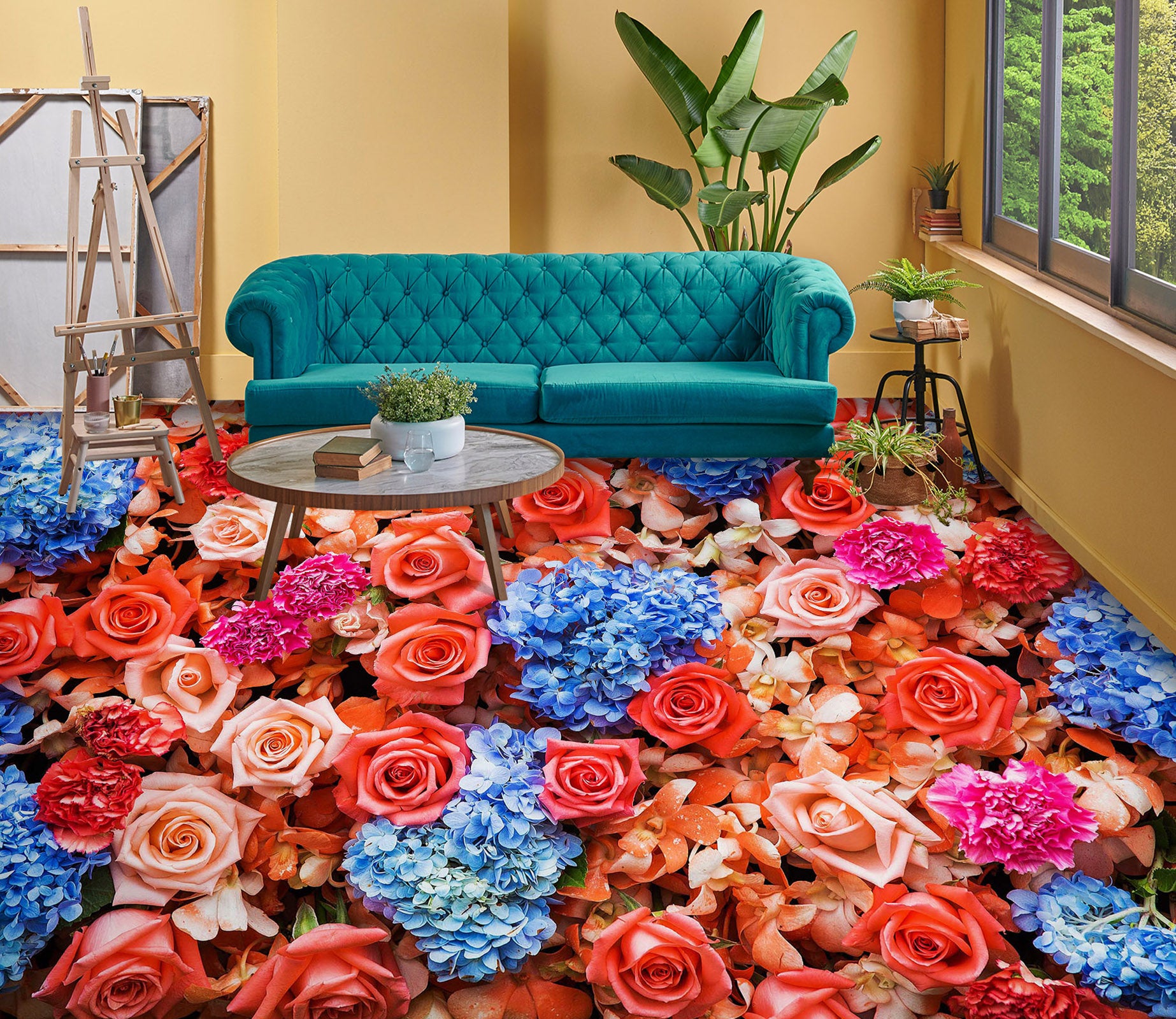 3D Treasure Roses 047 Floor Mural Wallpaper Murals Rug & Mat Print Epo ...