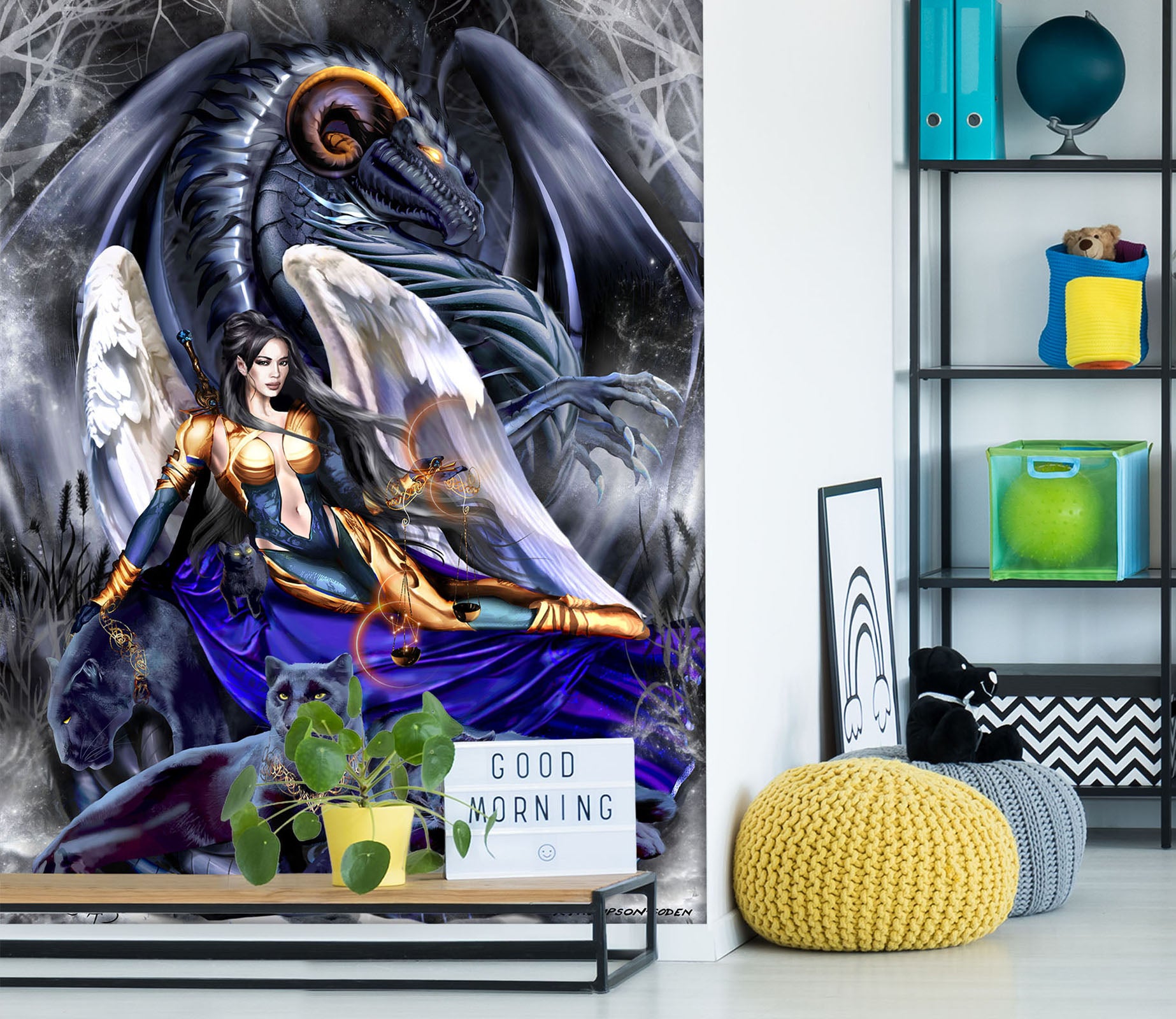 3D Dragon Woman 8147 Ruth Thompson Wall Mural Wall Murals