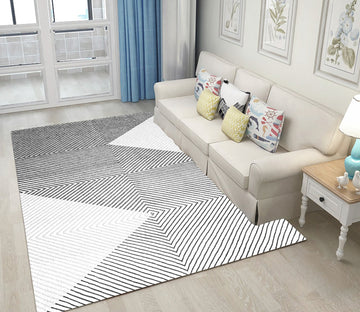 3D Black And White Lines WG204 Non Slip Rug Mat Mat AJ Creativity Home 