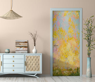3D Yellow Oil Painting Pattern 93100 Allan P. Friedlander Door Mural