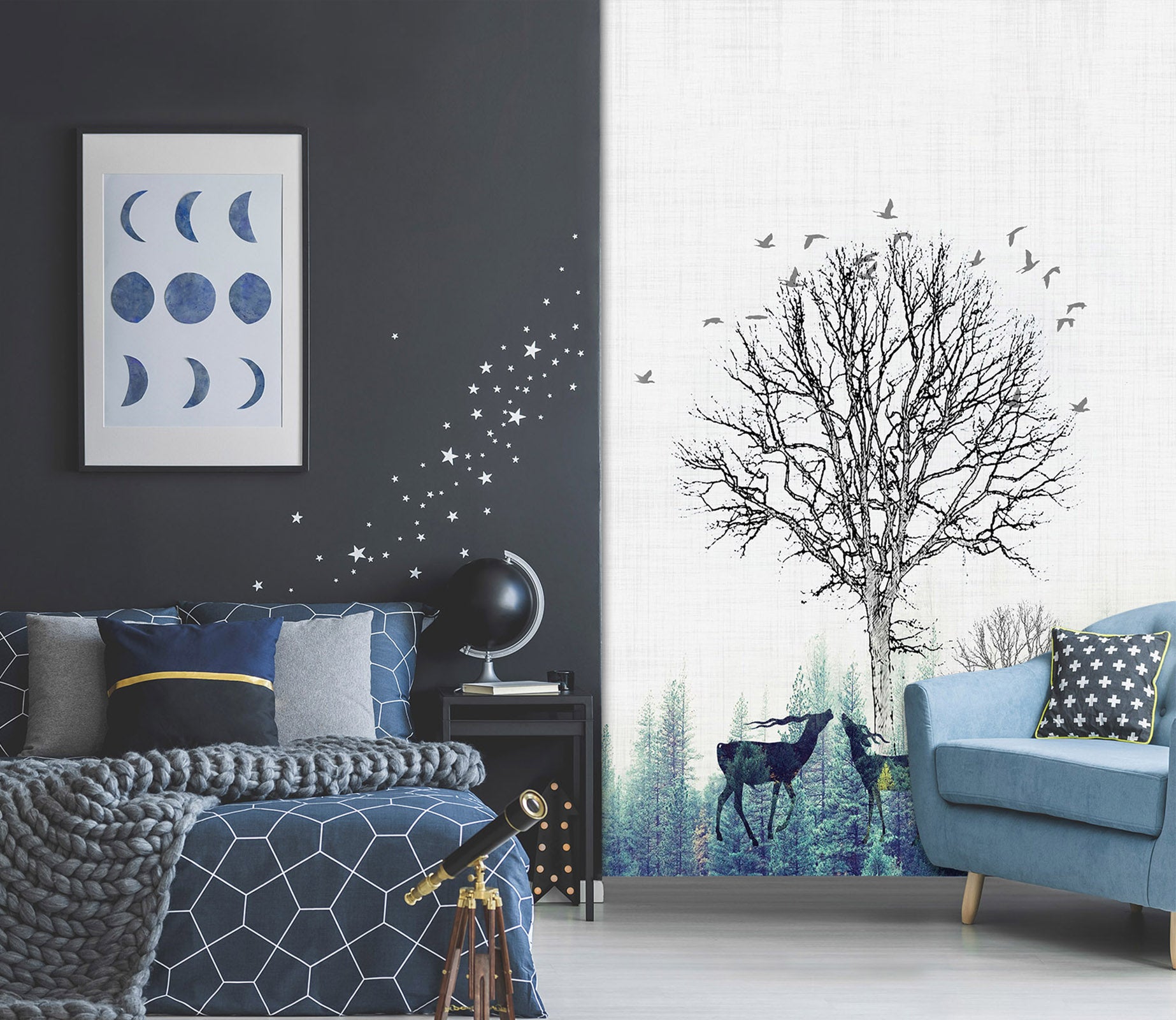 3D Dead Bird 043 Wall Murals