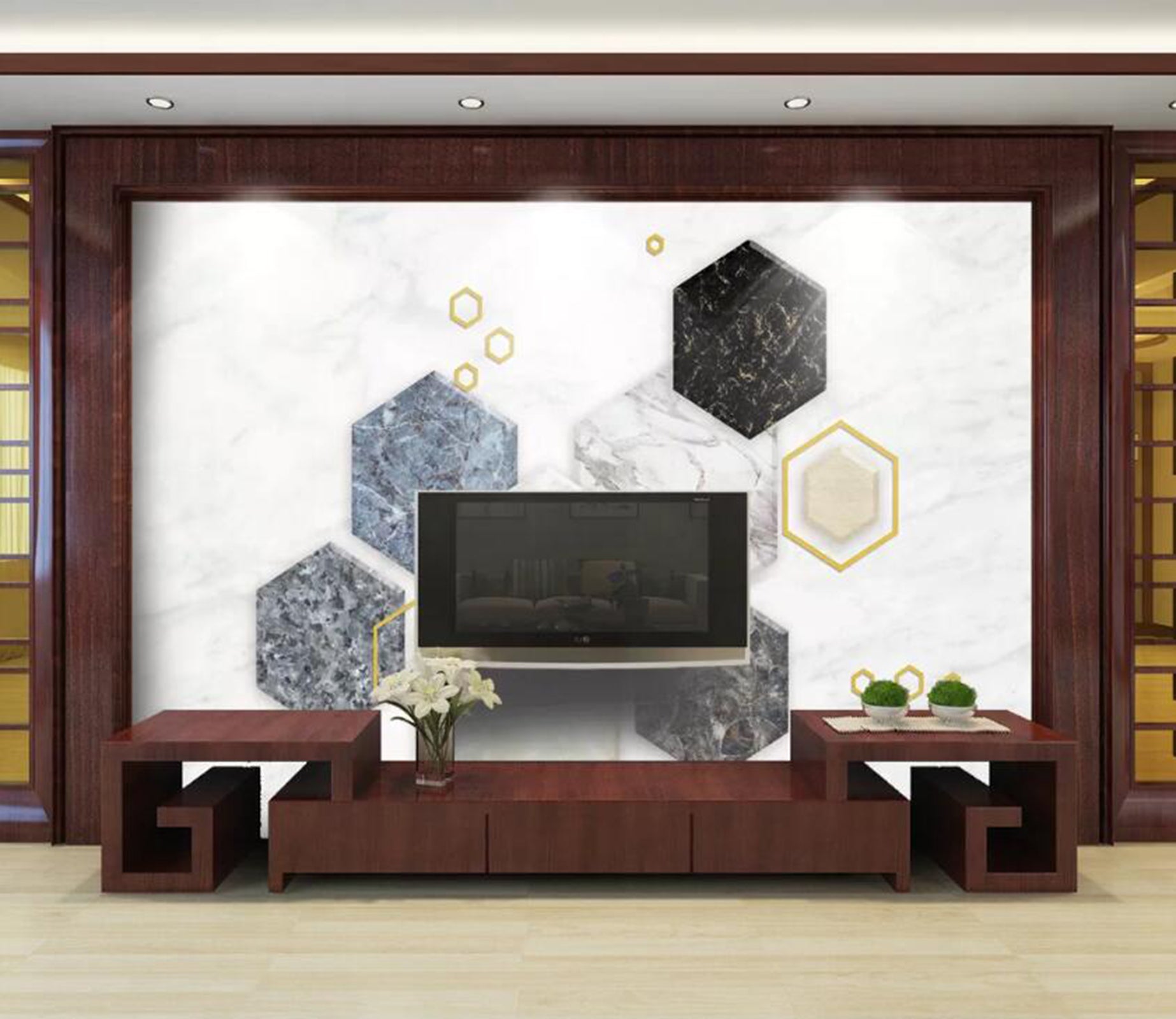 3D Colored Polygon WC85 Wall Murals Wallpaper AJ Wallpaper 2 