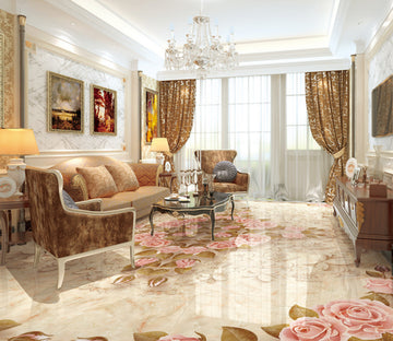 3D Elegant Flowers 329 Floor Mural  Wallpaper Murals Rug & Mat Print Epoxy waterproof bath floor