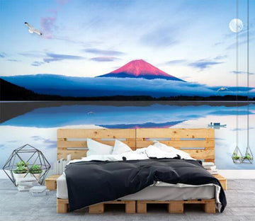 3D Red Mountain WC690 Wall Murals