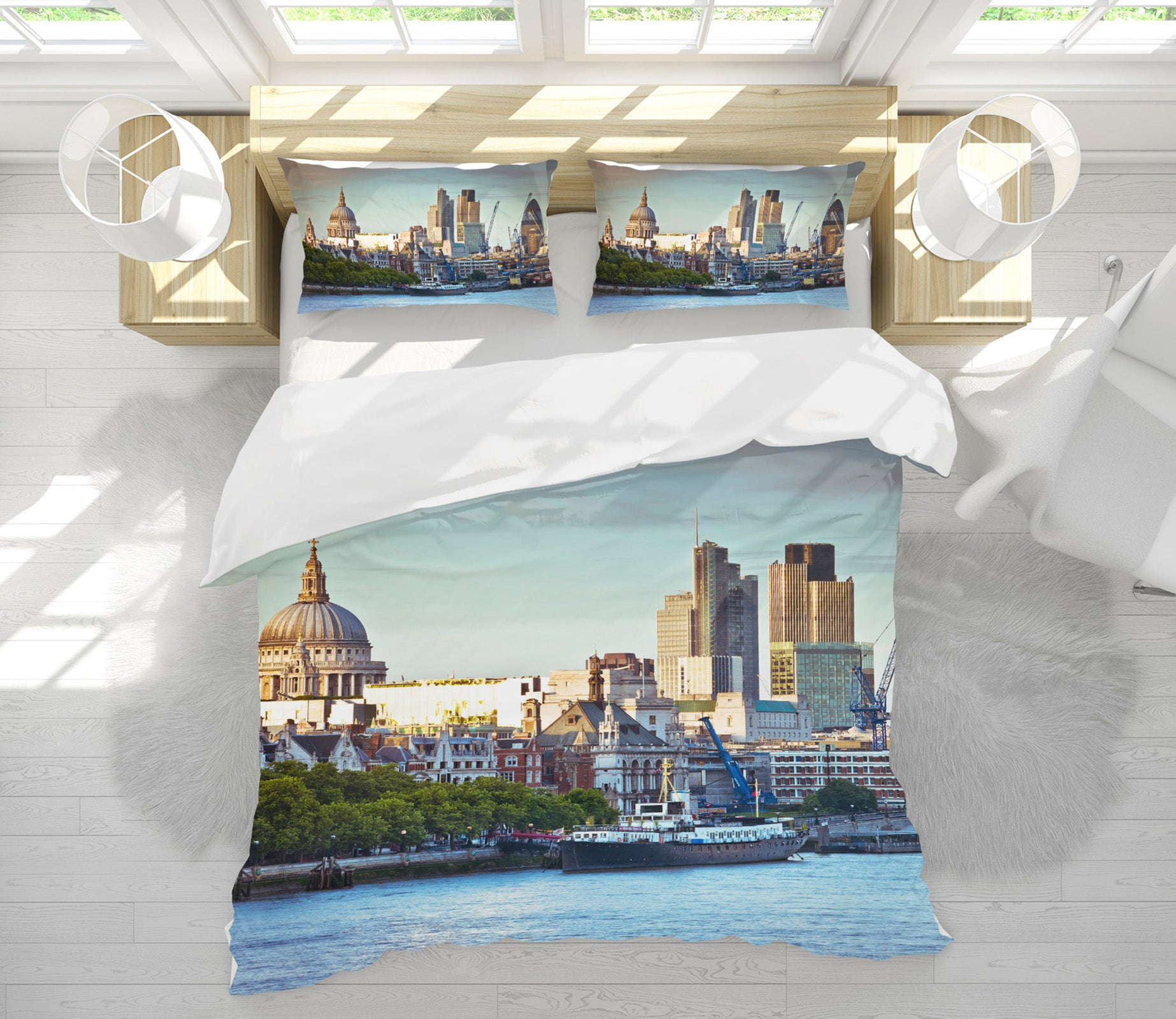 3D River City Building 85163 Assaf Frank Bedding Bed Pillowcases Quilt