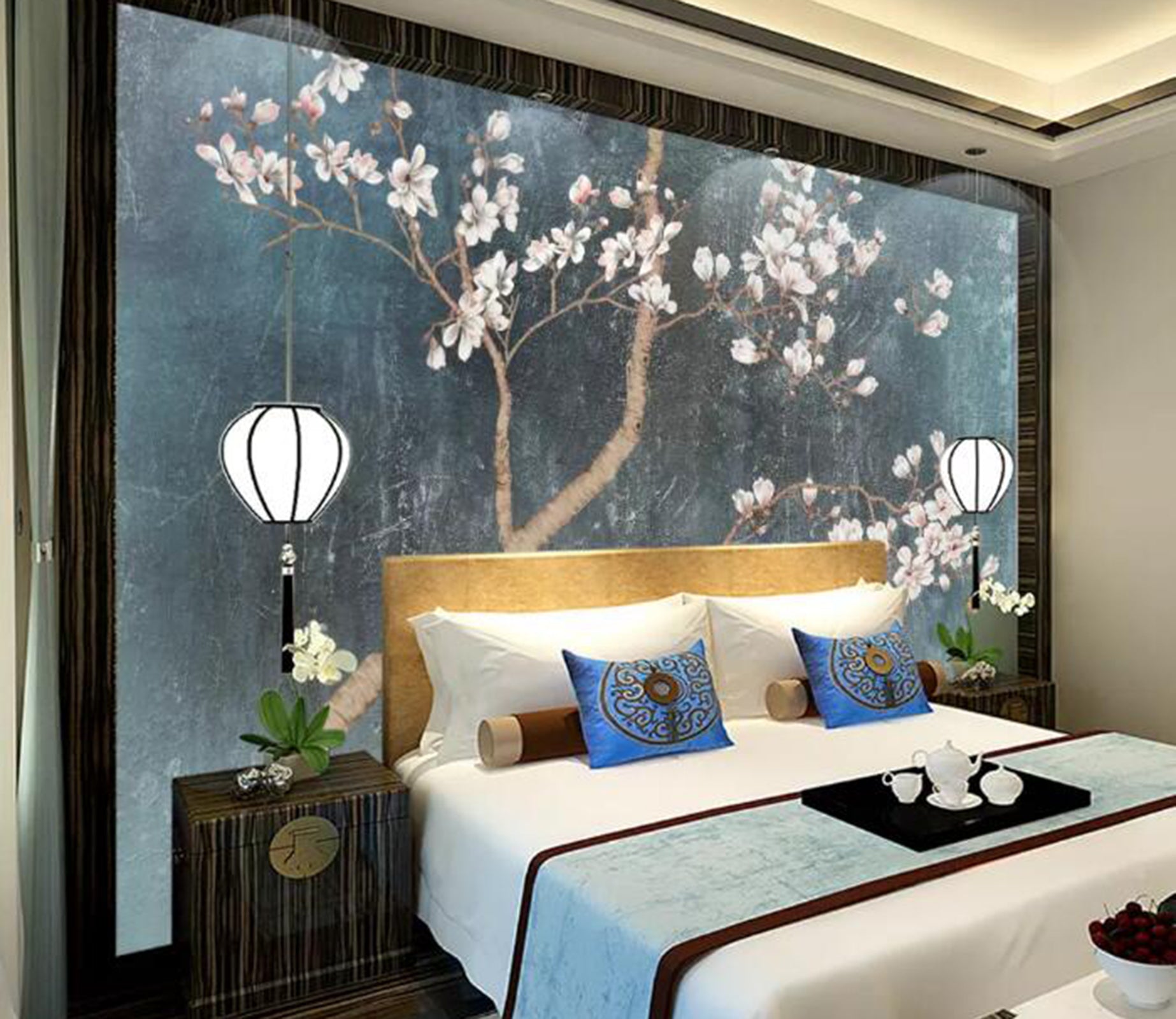 3D Peach Blossom WG13 Wall Murals Wallpaper AJ Wallpaper 2 
