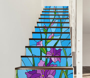 3D Violet 6439 Stair Risers Wallpaper AJ Wallpaper 