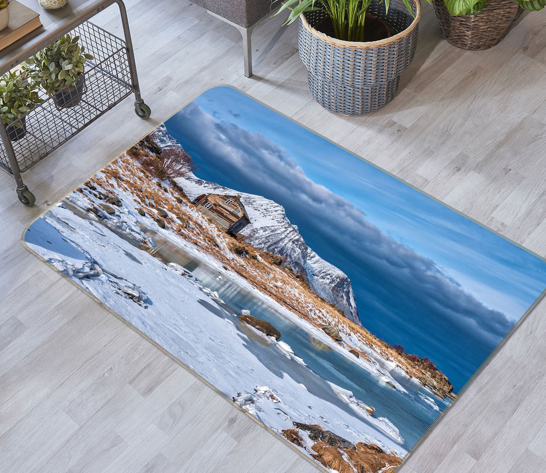 3D Glacier 1108 Marco Carmassi Rug Non Slip Rug Mat