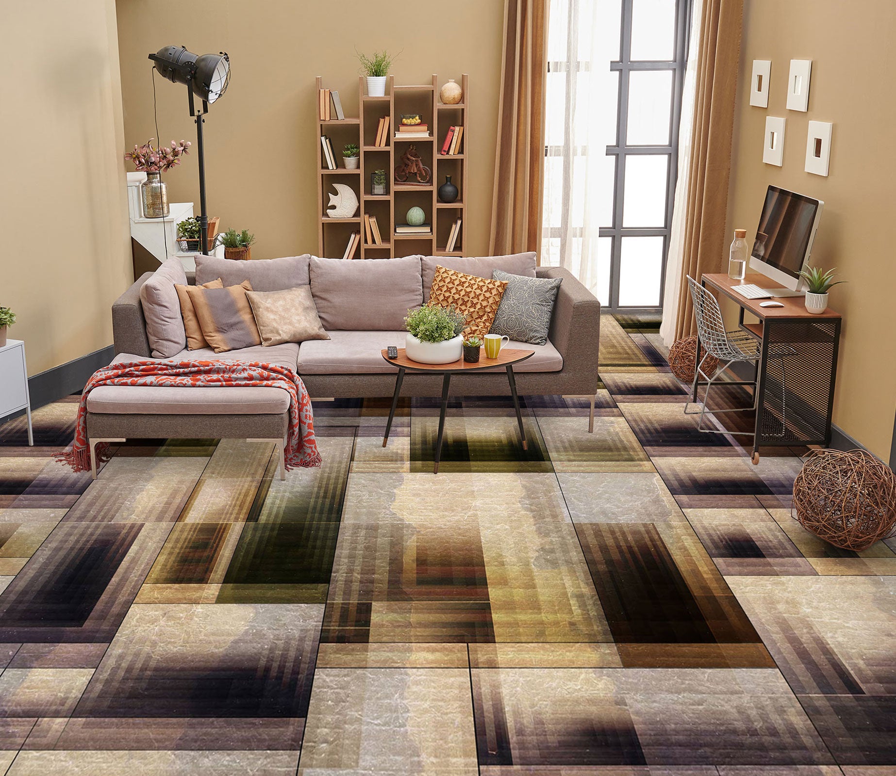 3D Time Cascade Art 1373 Floor Mural  Wallpaper Murals Self-Adhesive Removable Print Epoxy