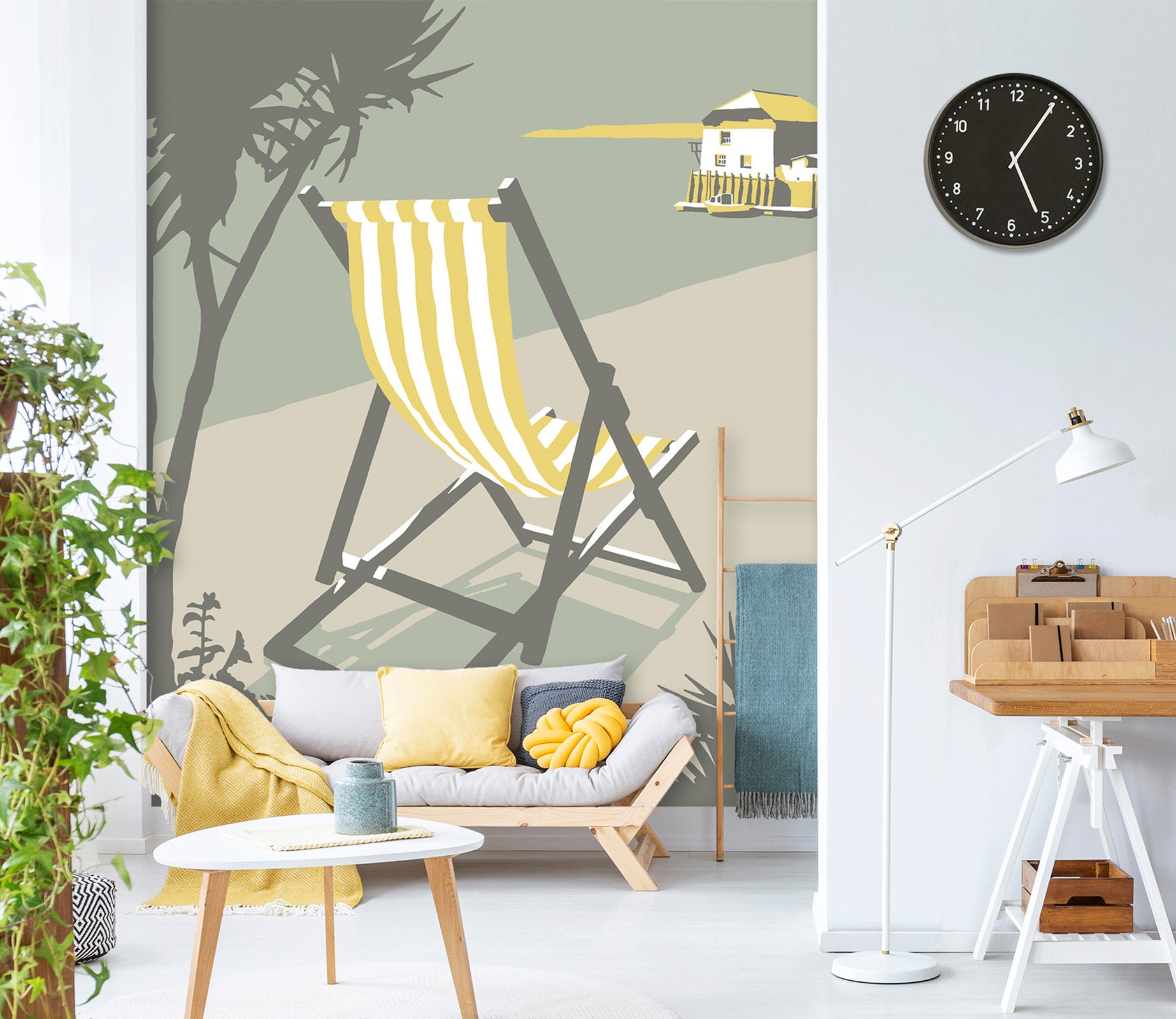 3D Rock Deckchair 1046 Steve Read Wall Mural Wall Murals