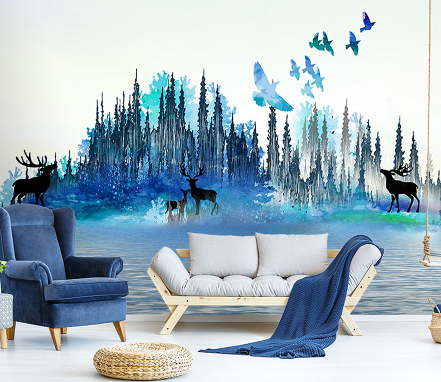 3D Pigeon Fawn WC568 Wall Murals