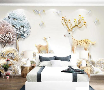 3D Golden Fawn 439 Wall Murals Wallpaper AJ Wallpaper 2 