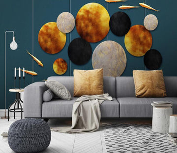 3D Tricolor Lotus Leaf 243 Wall Murals