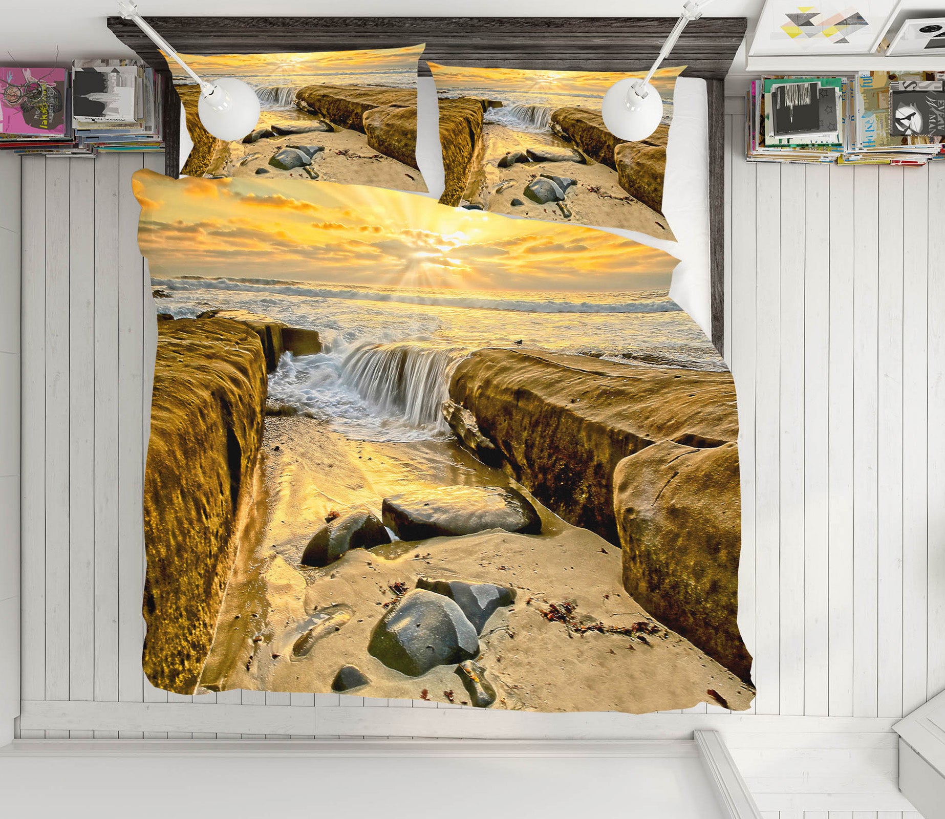 3D Stone Water 62181 Kathy Barefield Bedding Bed Pillowcases Quilt