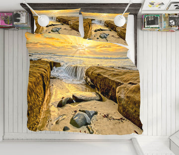 3D Stone Water 62181 Kathy Barefield Bedding Bed Pillowcases Quilt