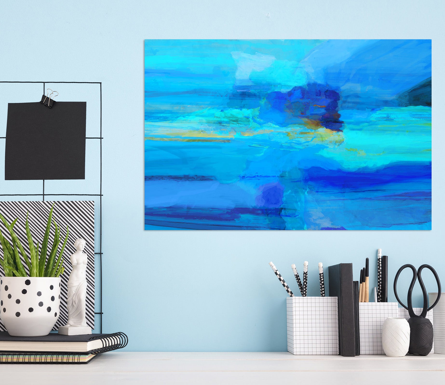 3D Blue Graffiti 014 Michael Tienhaara Wall Sticker