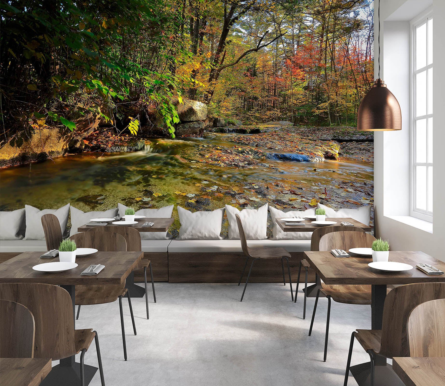 3D Woods Creek 62095 Kathy Barefield Wall Mural Wall Murals