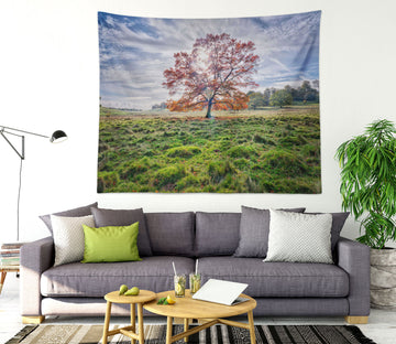 3D Green Grass Tree 116139 Assaf Frank Tapestry Hanging Cloth Hang