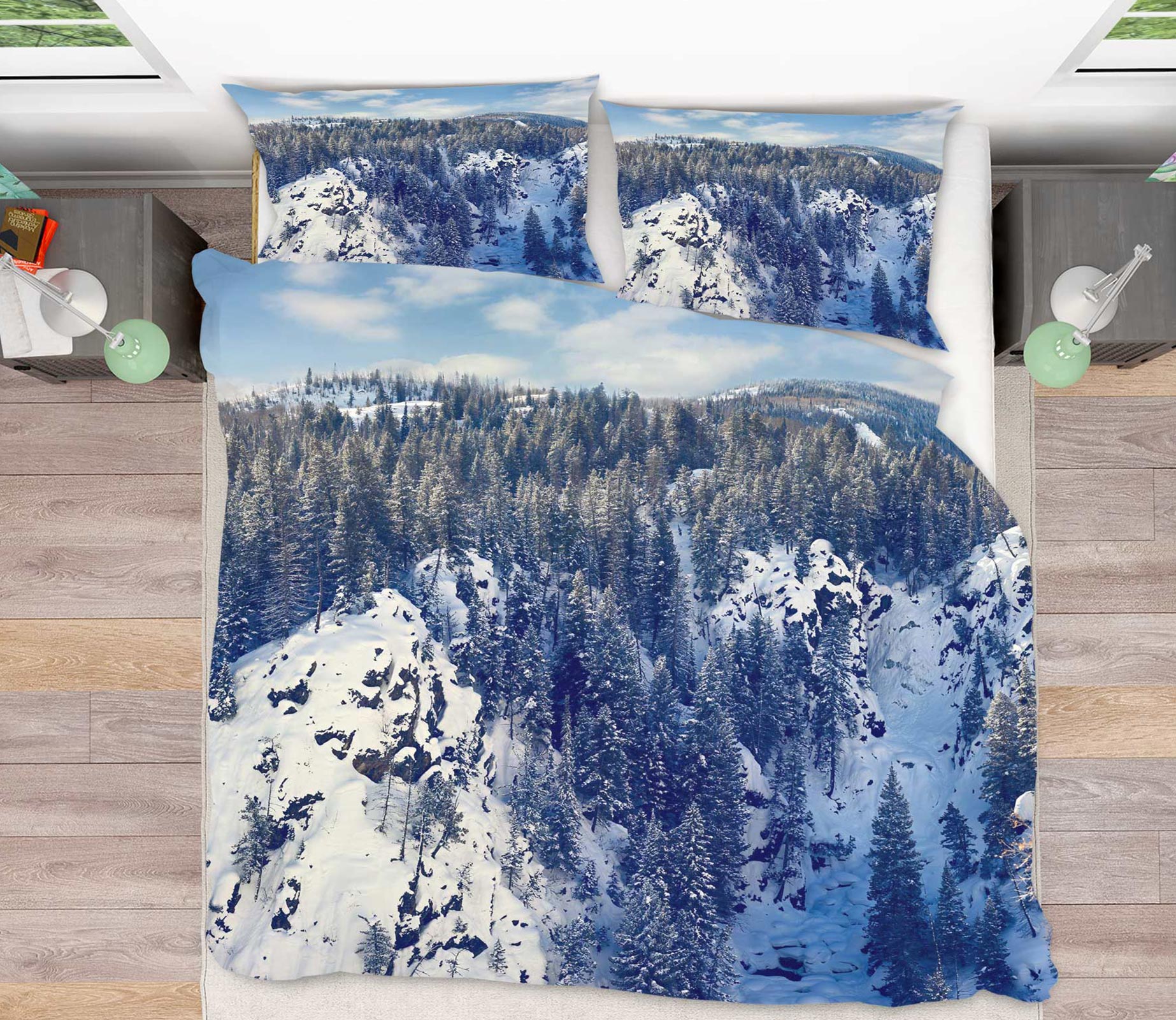 3D Snow Mountain Forest 8535 Beth Sheridan Bedding Bed Pillowcases Quilt