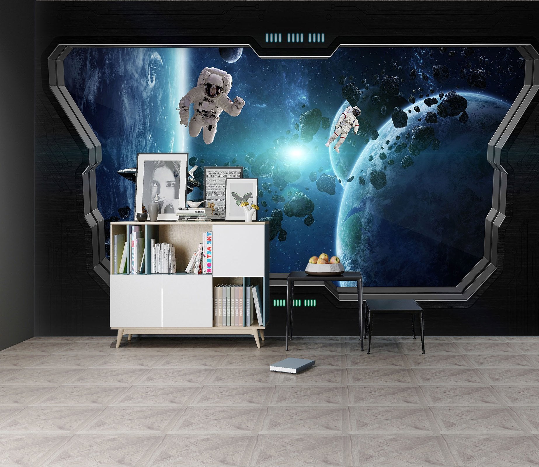 3D Astronaut Planet 114 Wall Murals Wallpaper AJ Wallpaper 2 