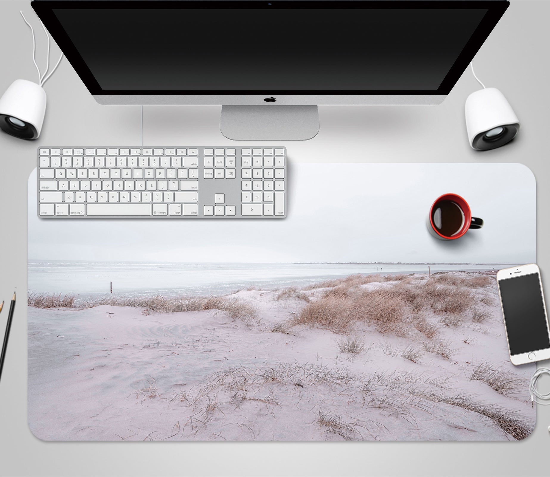 3D Beach Sand 12465 Assaf Frank Desk Mat