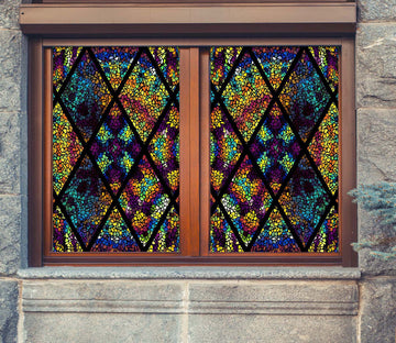 3D Artistic Pattern 366 Window Film Print Sticker Cling Stained Glass UV Block