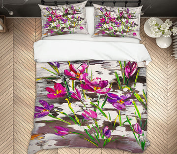 3D Purple Flower 579 Skromova Marina Bedding Bed Pillowcases Quilt