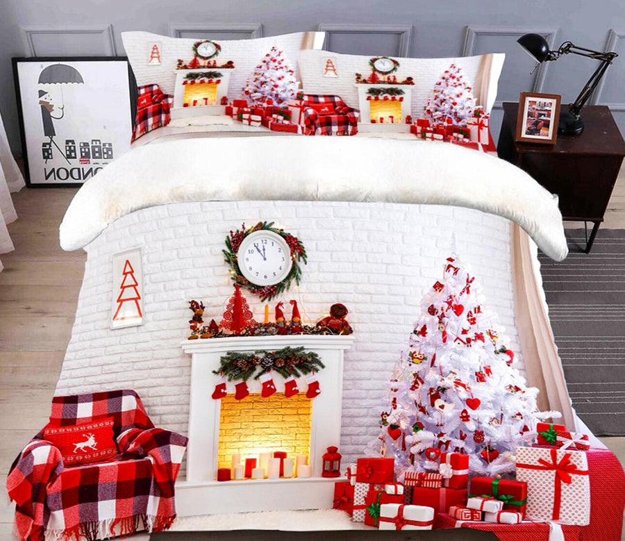 3D Tree Gift 31243 Christmas Quilt Duvet Cover Xmas Bed Pillowcases