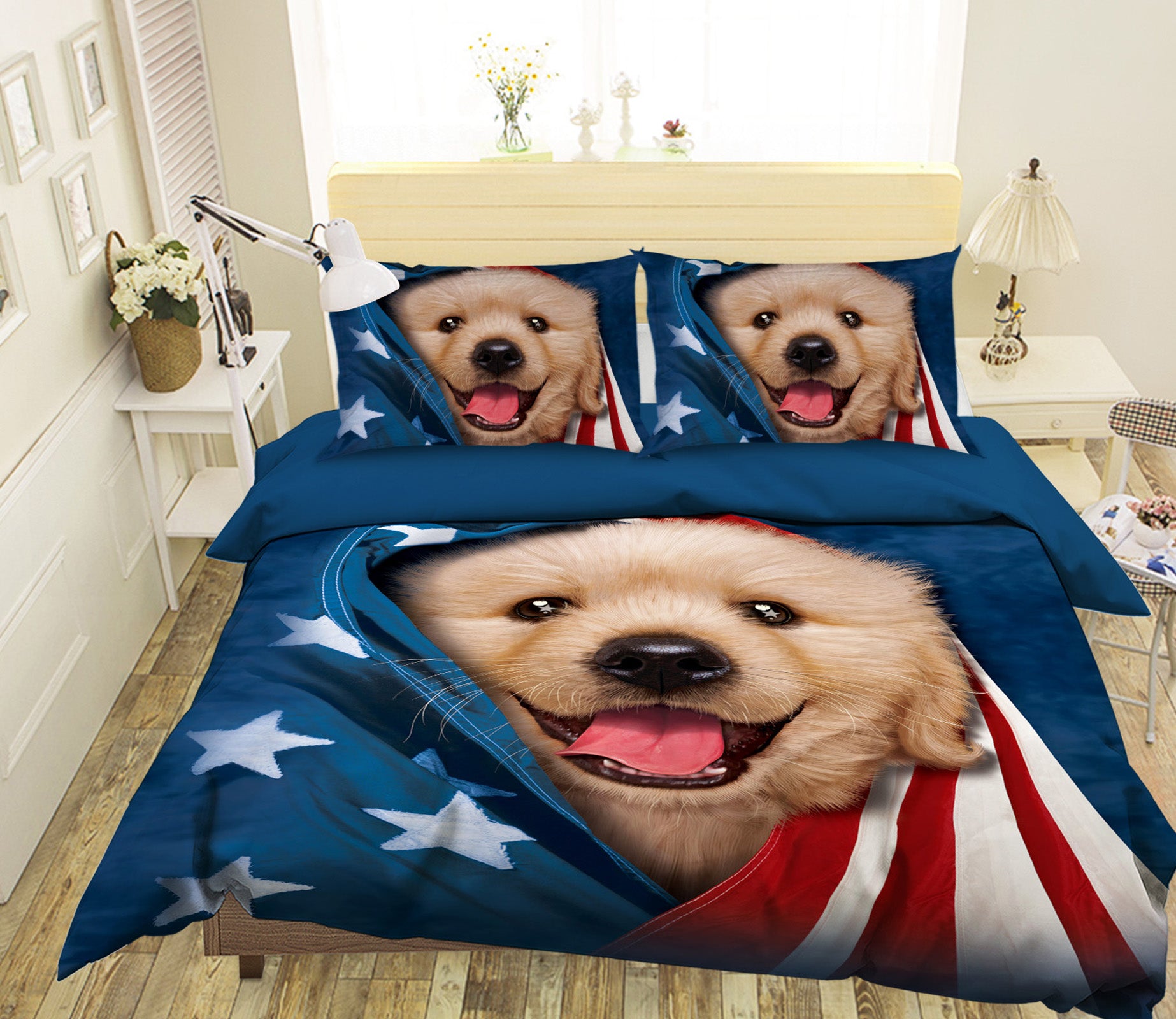 3D Cute Dog 2101 Bed Pillowcases Quilt Exclusive Designer Vincent