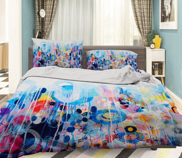 3D Watercolor Circle 1144 Misako Chida Bedding Bed Pillowcases Quilt Cover Duvet Cover