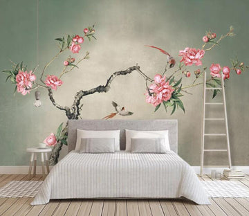 3D Pink Flowers WC52 Wall Murals Wallpaper AJ Wallpaper 2 