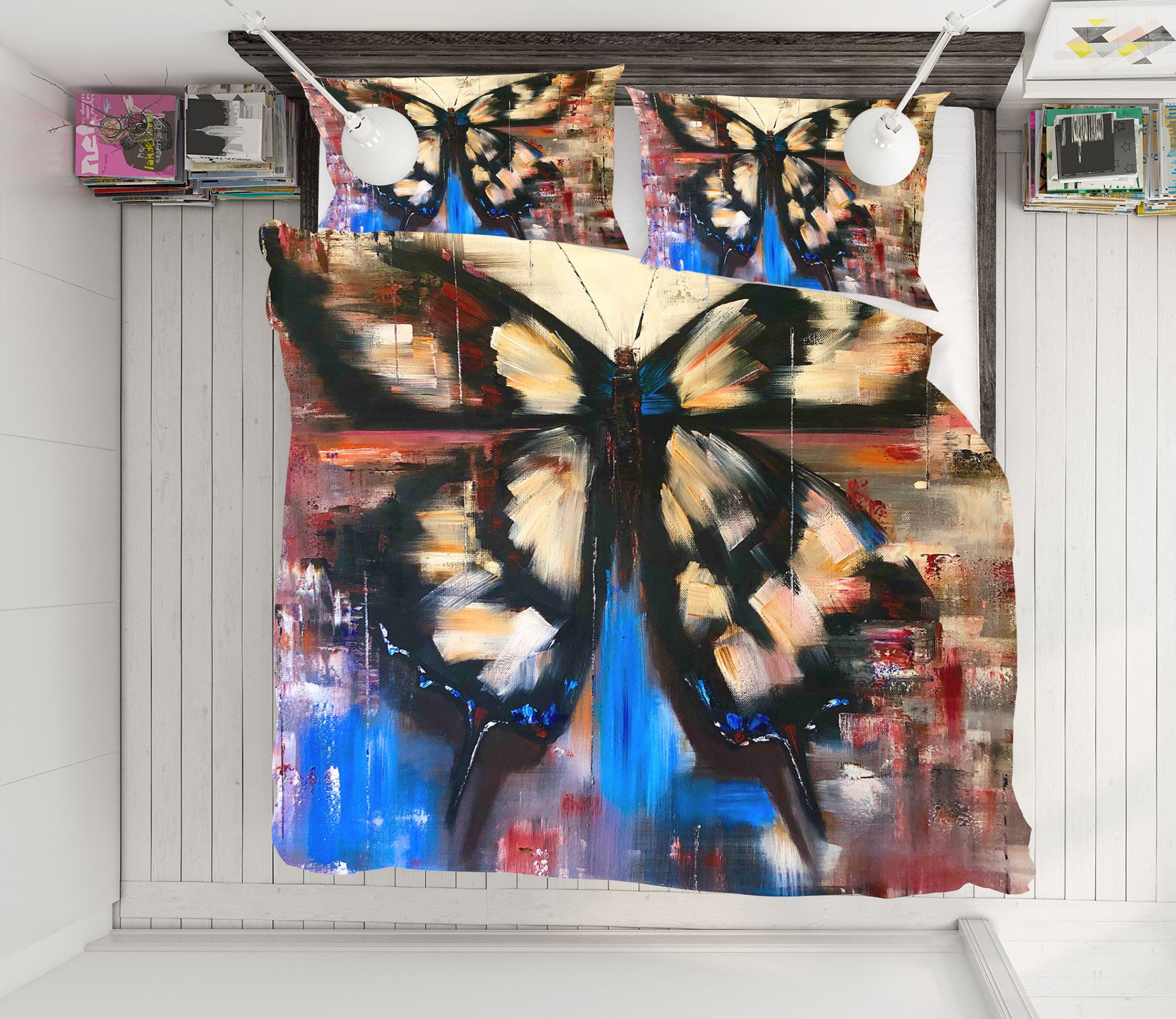 3D Vintage Painted Butterfly 591 Skromova Marina Bedding Bed Pillowcases Quilt