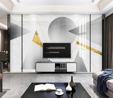 3D Grey Geometry 770 Wall Murals