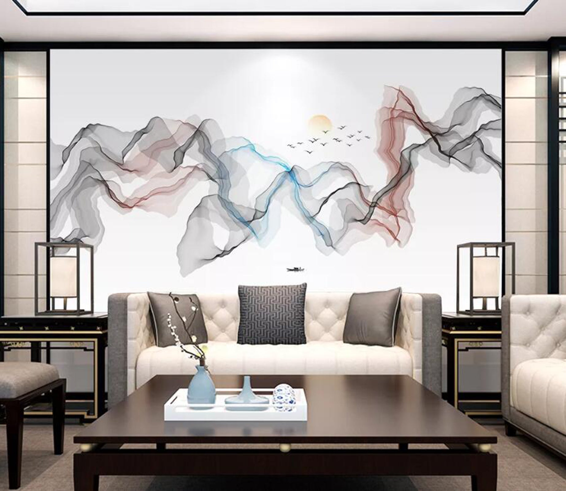 3D Color Wave WC07 Wall Murals Wallpaper AJ Wallpaper 2 