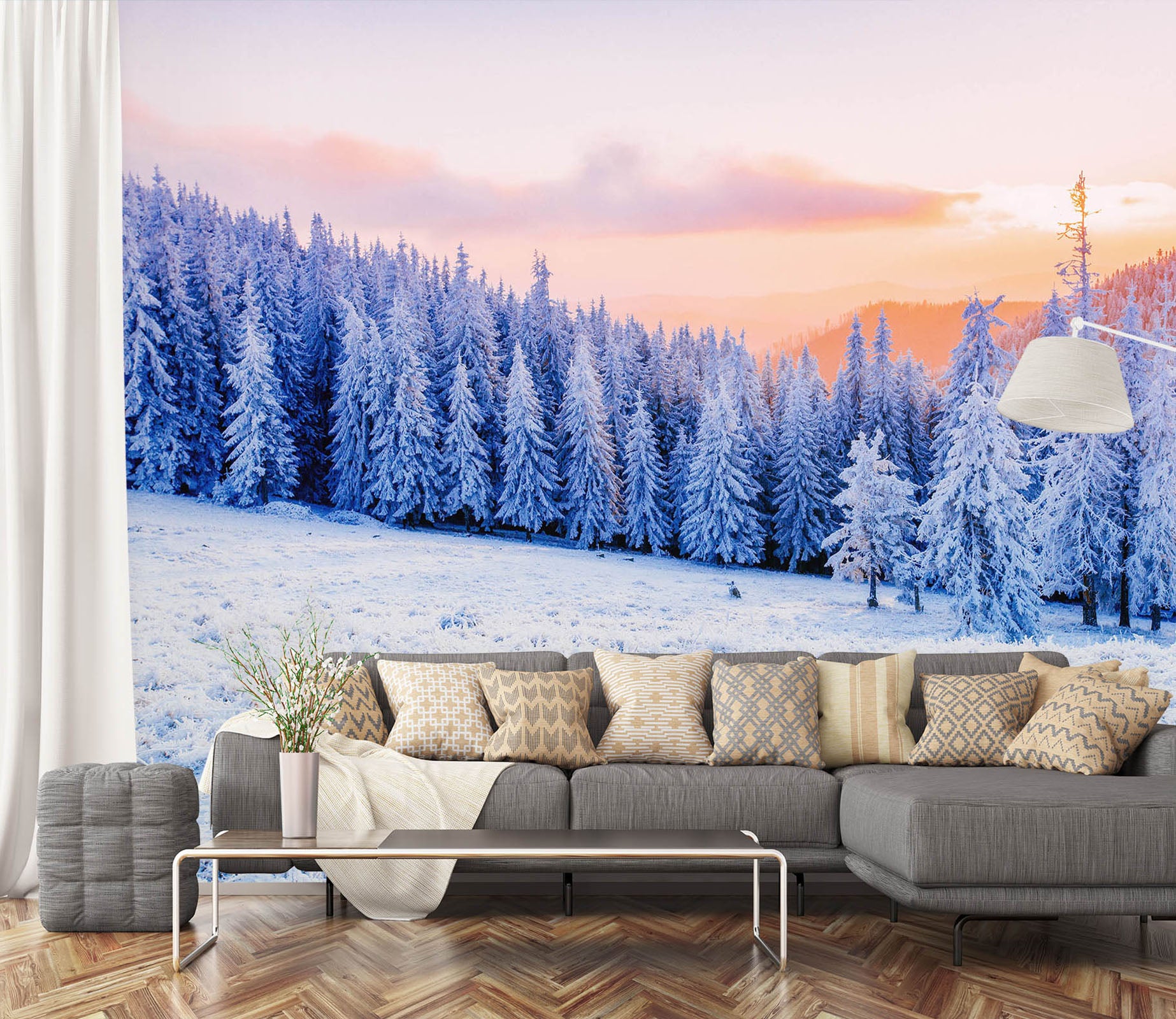 3D Snow Forest 57089 Wall Murals