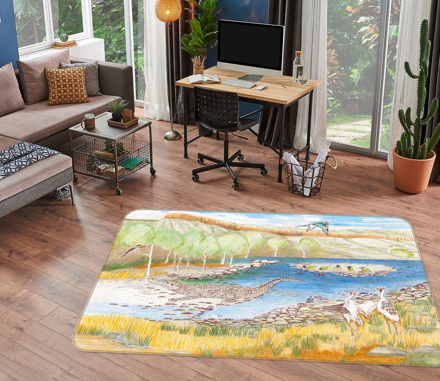 3D Alpine Sea 1512 Michael Sewell Rug Non Slip Rug Mat