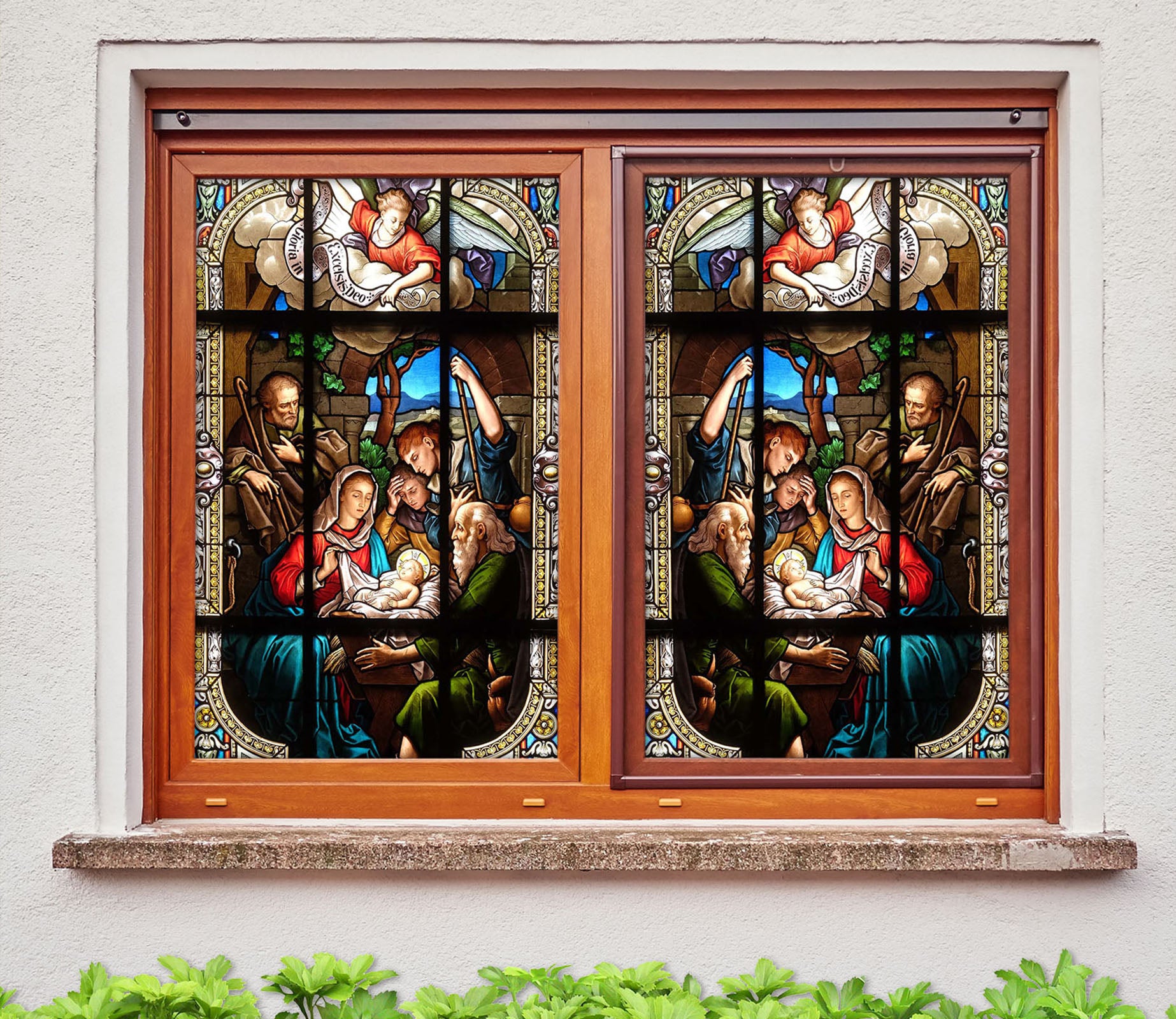 3D Holy Light Baby 229 Window Film Print Sticker Cling Stained Glass UV Block