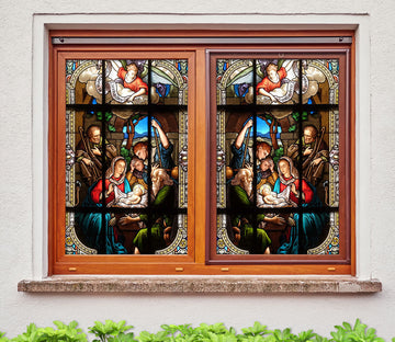 3D Holy Light Baby 229 Window Film Print Sticker Cling Stained Glass UV Block