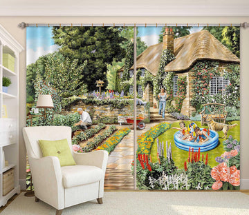 3D Summer Garden 094 Trevor Mitchell Curtain Curtains Drapes