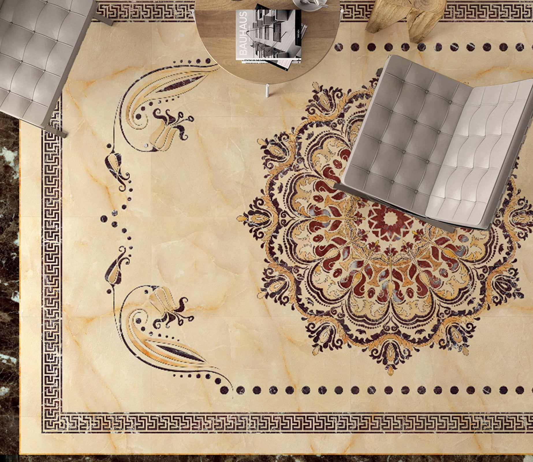 3D Black Marble Pattern WG345 Floor Mural Wallpaper AJ Wallpaper 2 