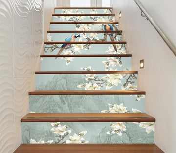 3D Light Green Branches 579 Stair Risers