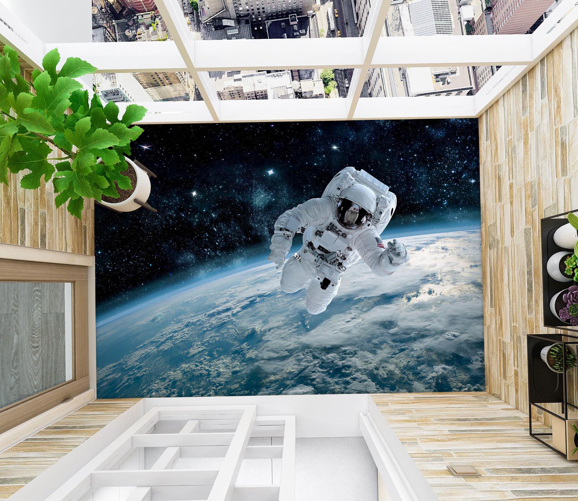 3D Astronaut Exploration 1267 Floor Mural  Wallpaper Murals Self-Adhesive Removable Print Epoxy