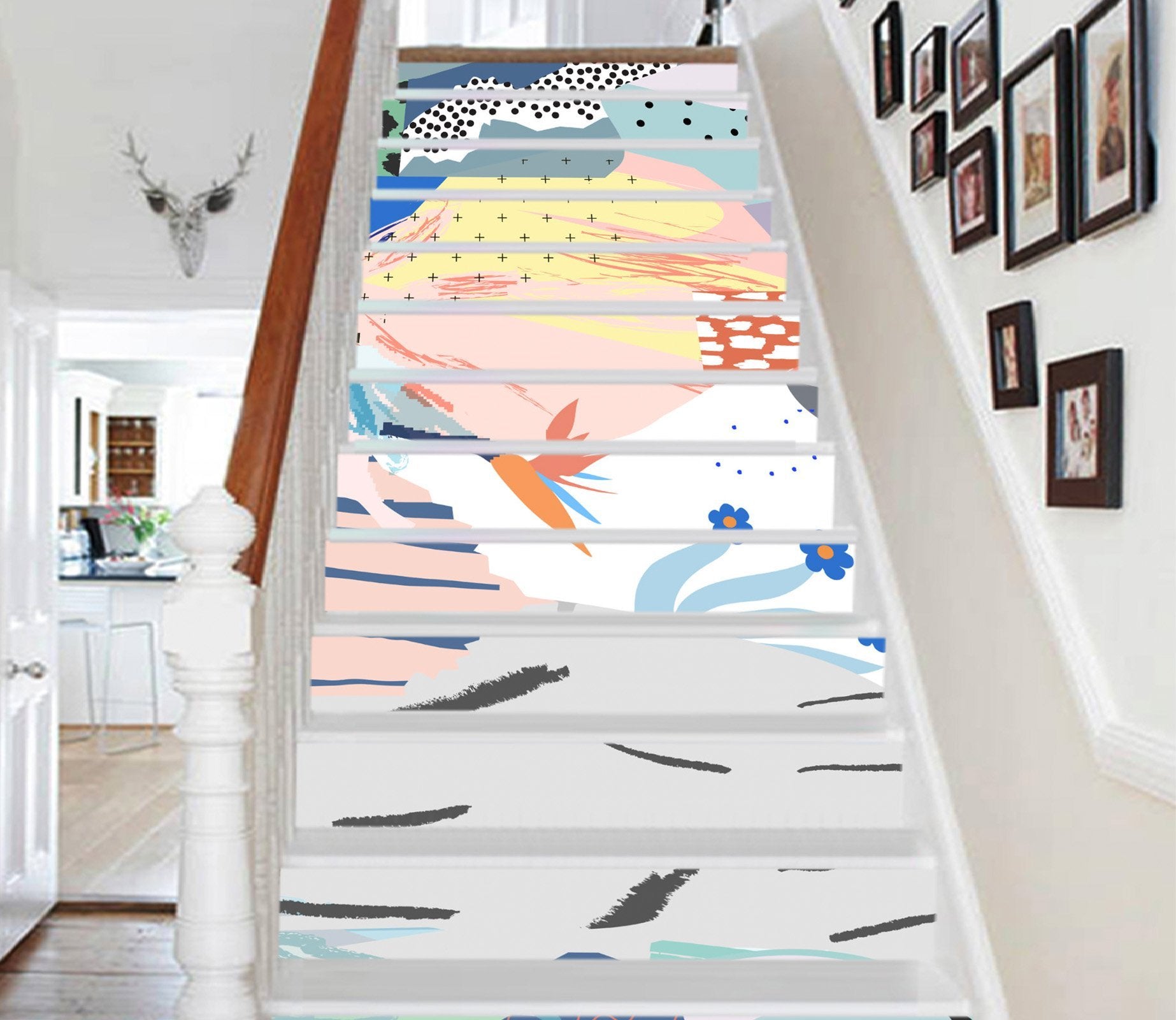 3D Fresh Painting 1650 Stair Risers Wallpaper AJ Wallpaper 
