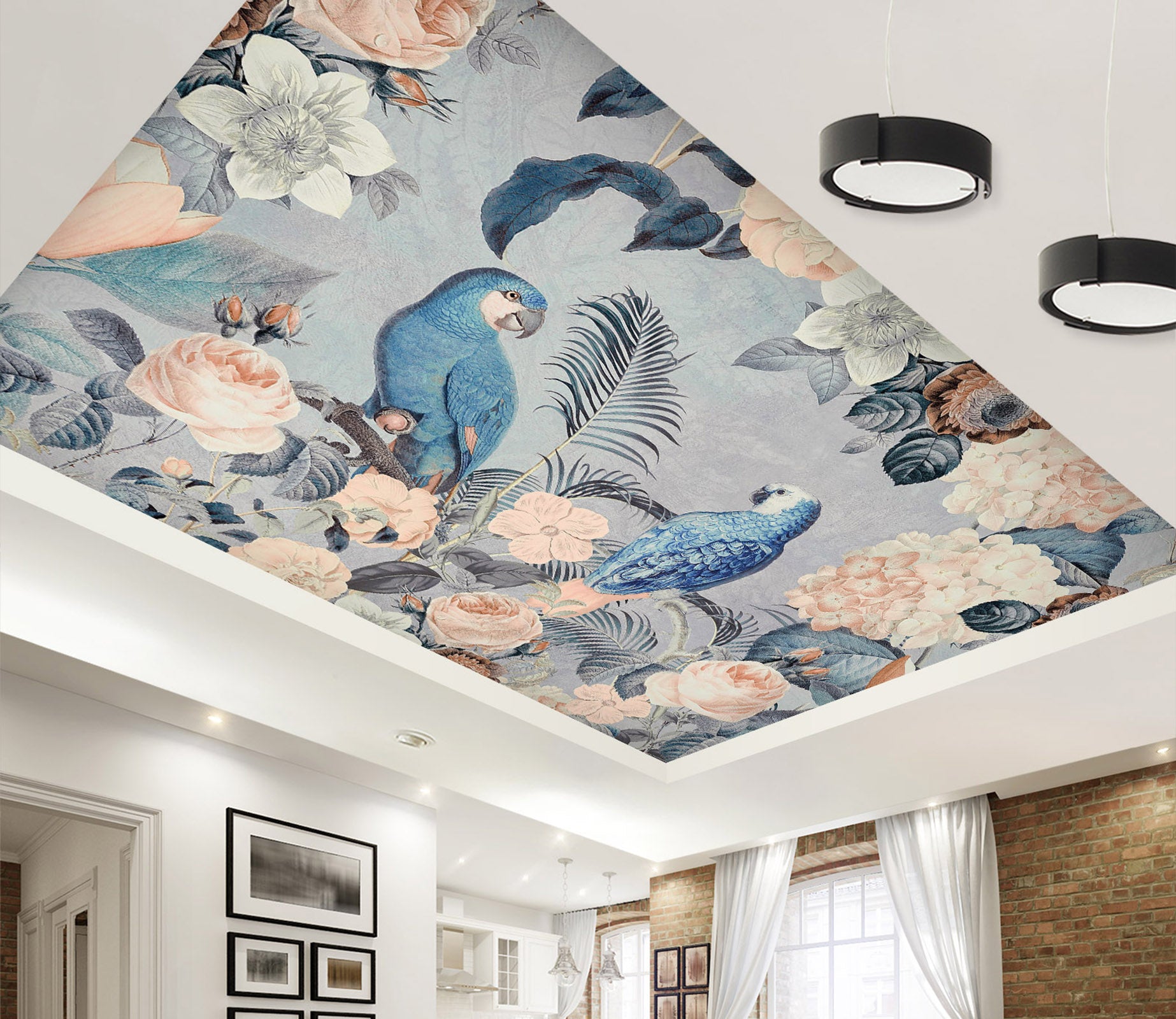 3D Blue Parrot 5260 Andrea Haase Ceiling Wallpaper Murals