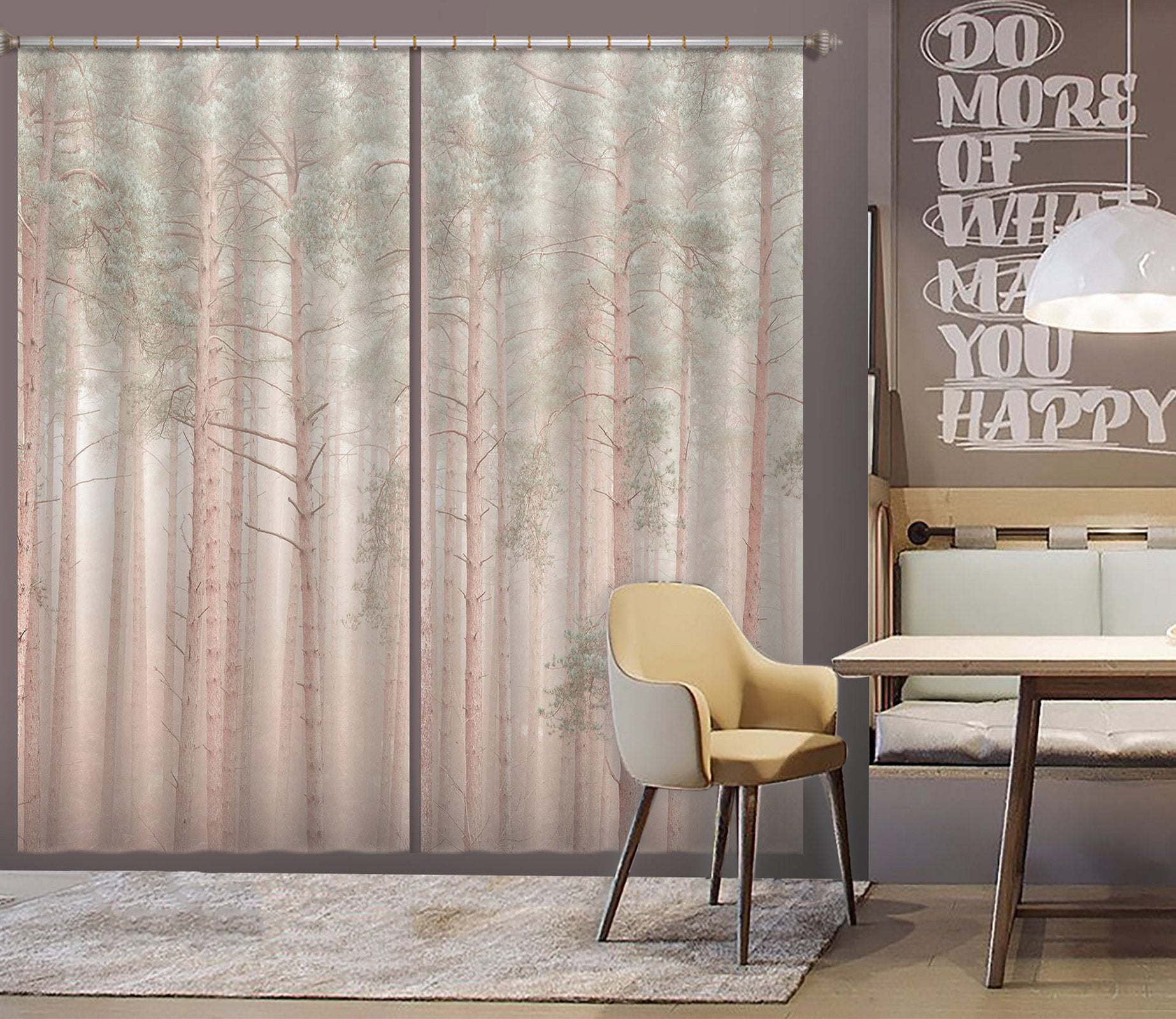 3D Forest Tree 6594 Assaf Frank Curtain Curtains Drapes