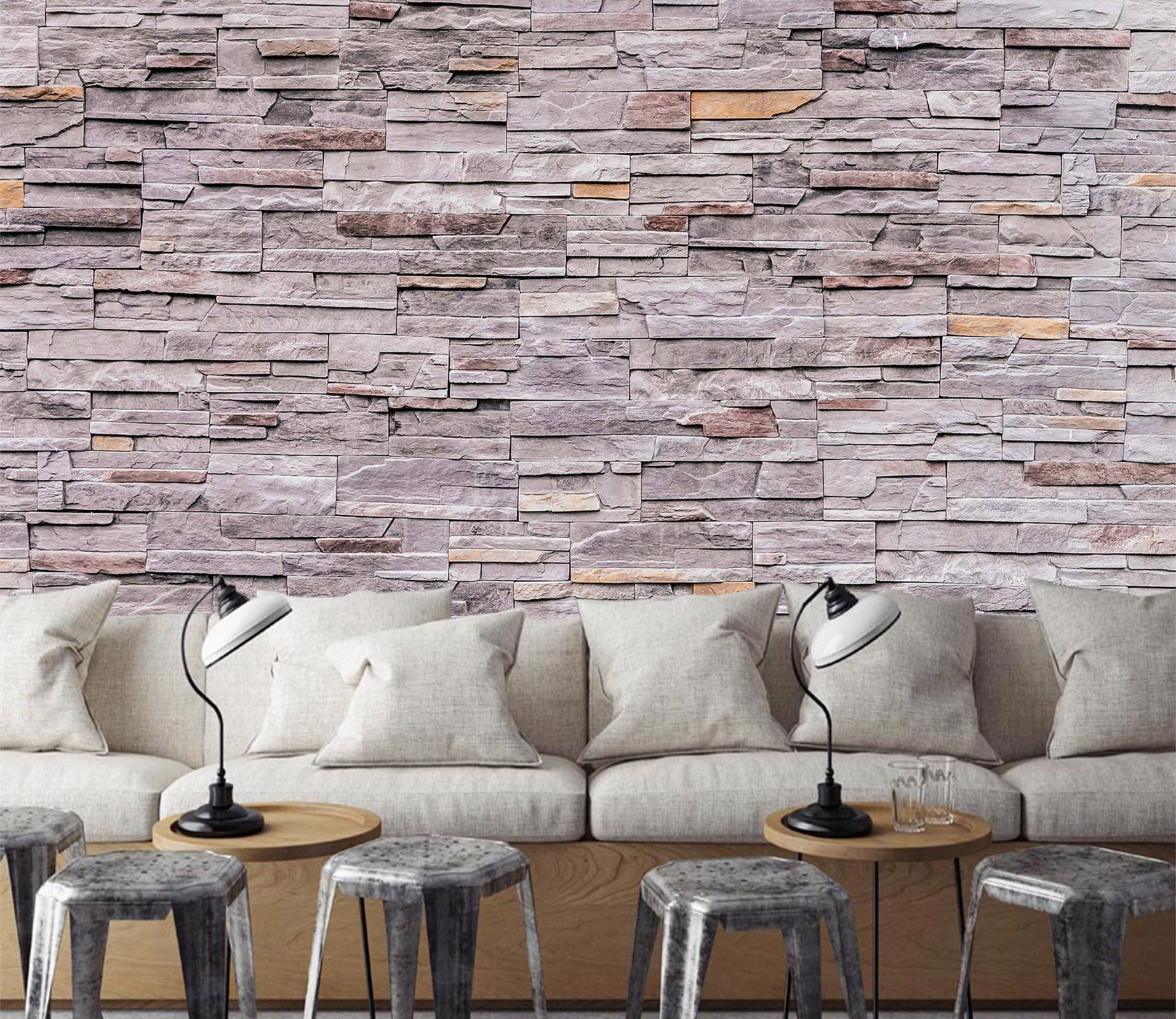 3D Grey Bricks 1421 Wall Murals