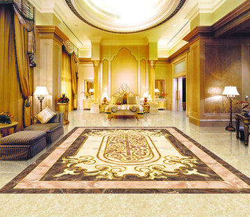 3D Rectangular Yellow Pattern WG423 Floor Mural Wallpaper AJ Wallpaper 2 