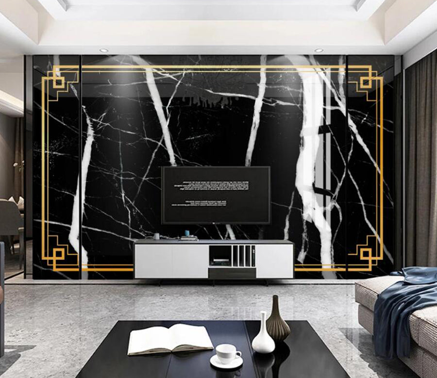 3D Black Texture 761 Wall Murals