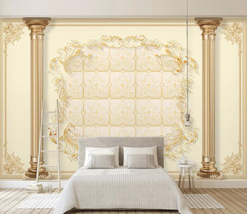 3D Golden Pattern WC92 Wall Murals Wallpaper AJ Wallpaper 2 